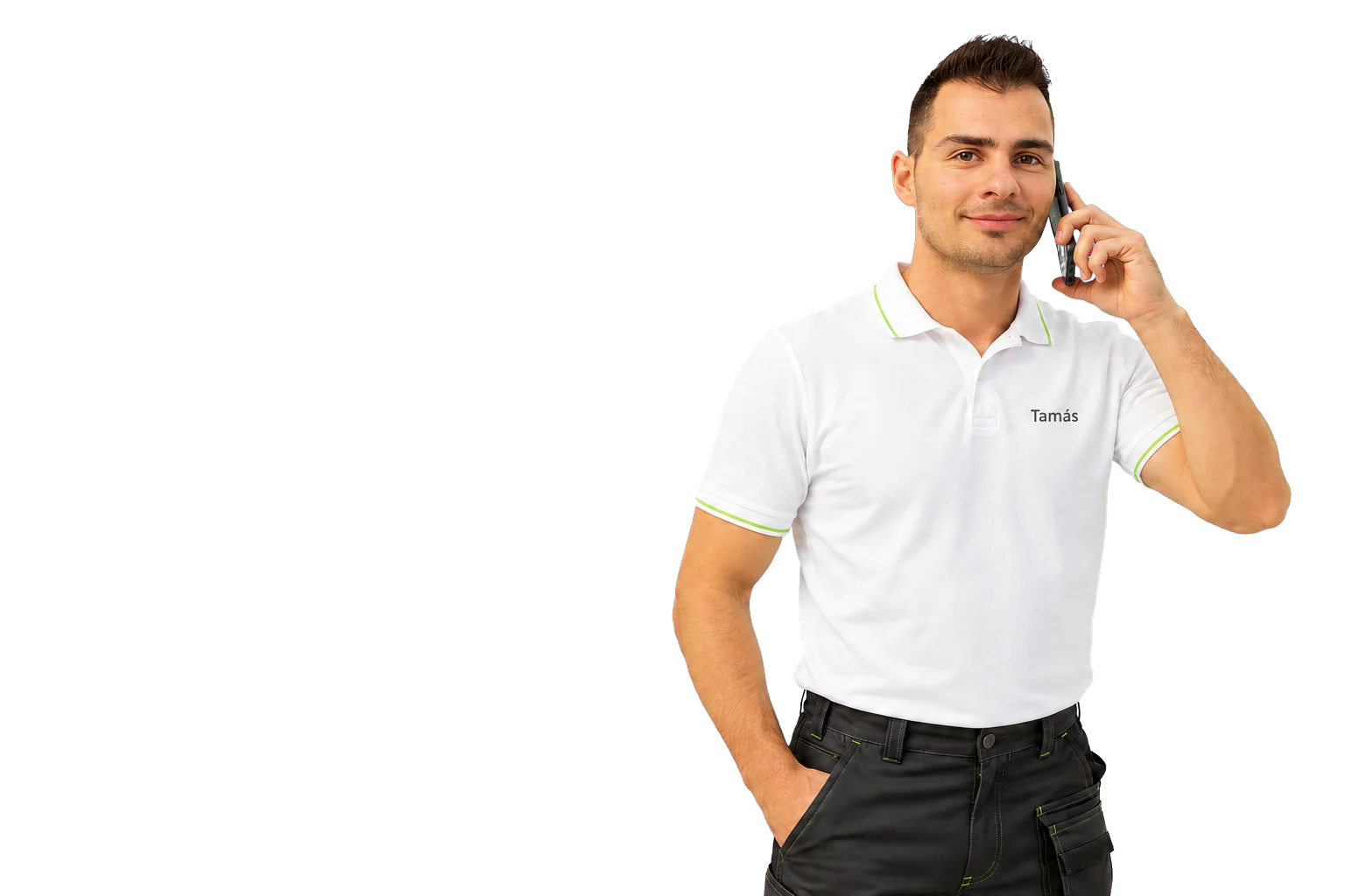 Tamás személyes segítséget nyújt telefonon